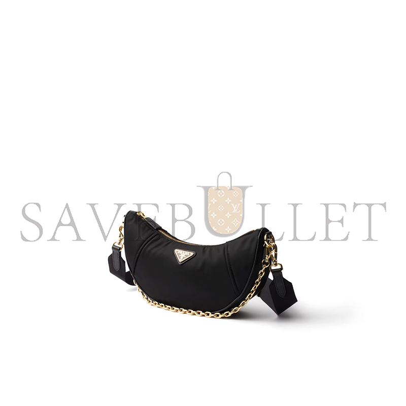 PRADA DEMI-LUNE RE-NYLON SHOULDER BAG 1BH222 (30*13.5*6cm) PRADA DEMI-LUNE RE-NYLON SHOULDER BAG 1BH222 (30*13.5*6cm)